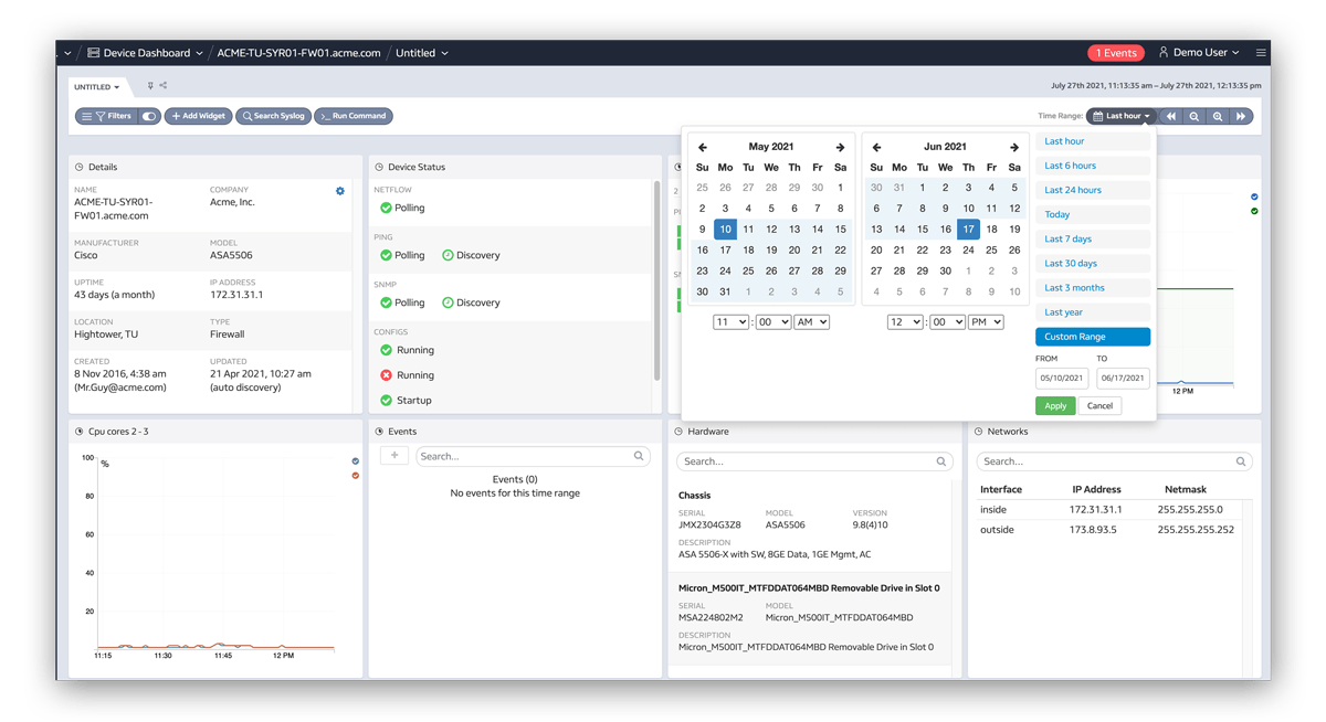 Product Screenshot Lumics Network Monitoring | Device and Time-Based Reporting