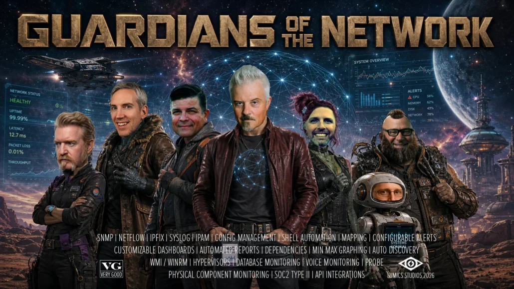 Guardians of the Network - mock movie poster